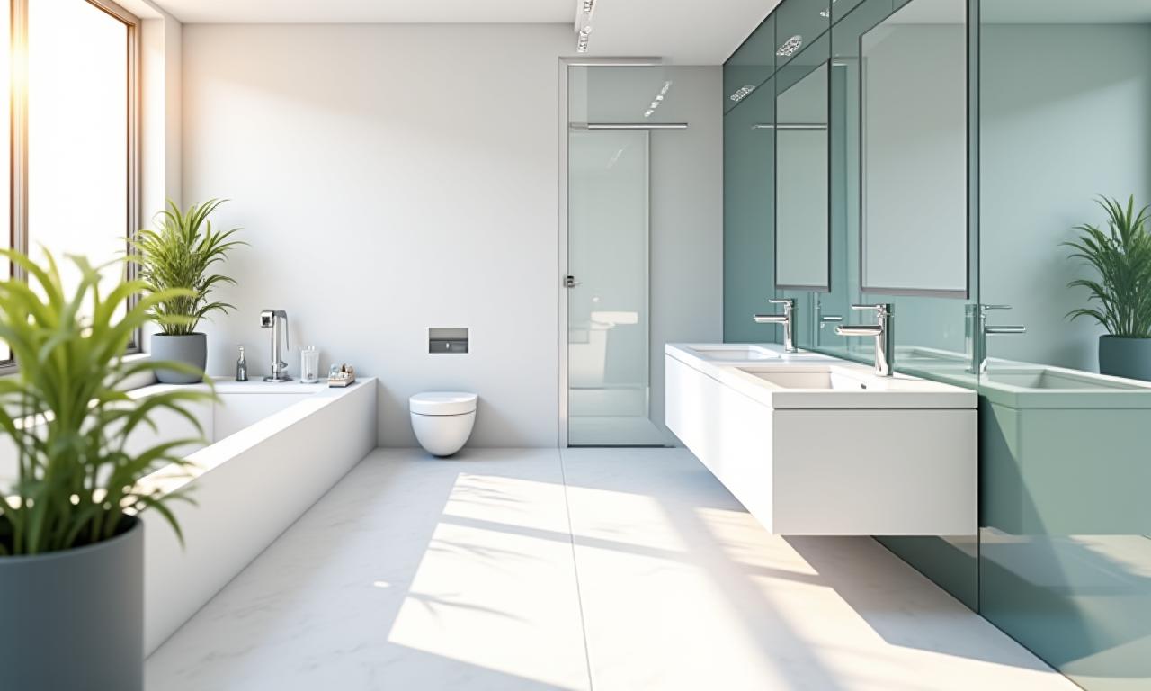 Ein helles und modernes Badezimmer, installiert von Alpenquell Sanitäre